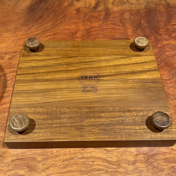 Atapco Teak Wood Covered Cheese Tray - Picture 7 of 8